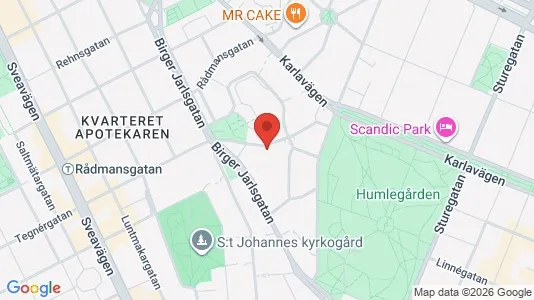 Kontorslokaler att hyra i Östermalm - kort over placeringen