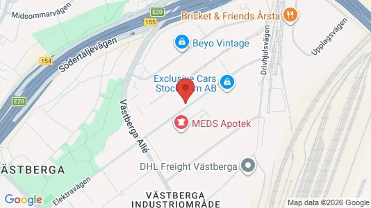 Lagerlokaler att hyra i Söderort - kort over placeringen