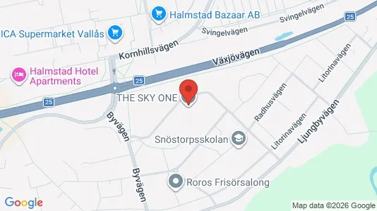 Affärslokaler till försäljning i Halmstad - kort over placeringen