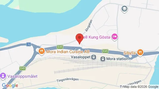 Affärslokaler att hyra i Mora - kort over placeringen