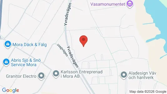 Affärslokaler att hyra i Mora - kort over placeringen