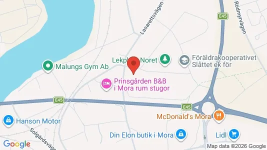 Affärslokaler att hyra i Mora - kort over placeringen