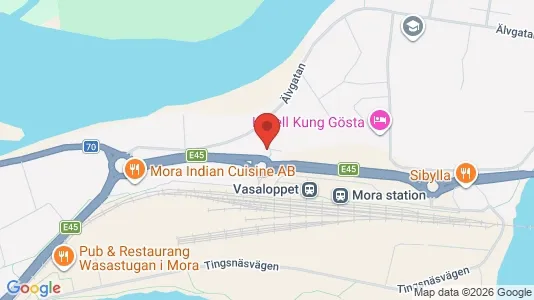 Kontorslokaler att hyra i Mora - kort over placeringen