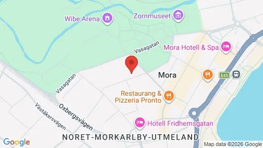 Kontorslokaler att hyra i Mora - kort over placeringen