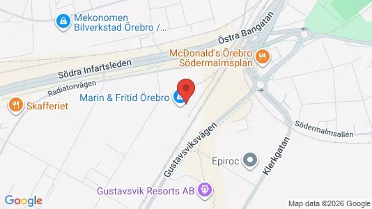 Kontorslokaler att hyra i Örebro - kort over placeringen
