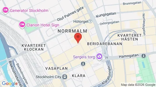 Kontorslokaler att hyra i Stockholm Innerstad - kort over placeringen