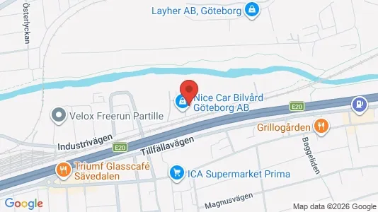 Affärslokaler att hyra i Partille - kort over placeringen
