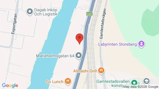 Affärslokaler att hyra i Göteborg Östra - kort over placeringen