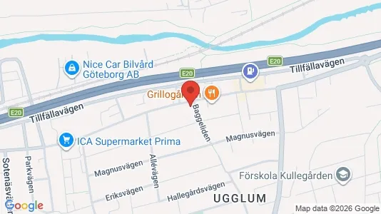 Affärslokaler att hyra i Partille - kort over placeringen