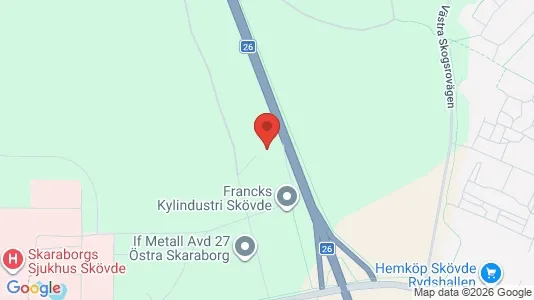 Affärslokaler att hyra i Skövde - kort over placeringen