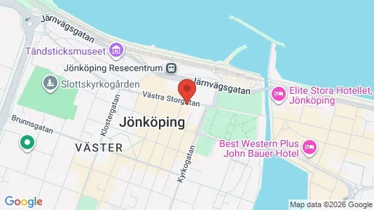 Kontorslokaler att hyra i Jönköping - kort over placeringen