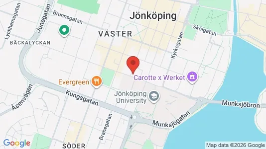 Kontorslokaler att hyra i Jönköping - kort over placeringen