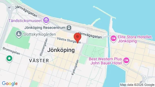 Kontorslokaler att hyra i Jönköping - kort over placeringen