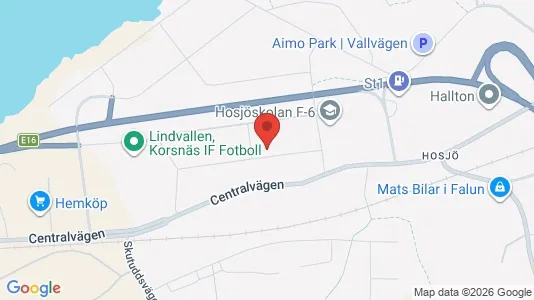 Affärslokaler att hyra i Falun - kort over placeringen