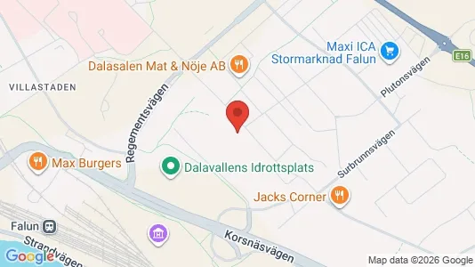 Affärslokaler att hyra i Falun - kort over placeringen