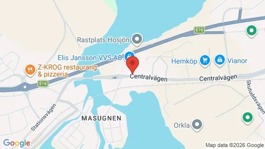 Affärslokaler att hyra i Falun - kort over placeringen