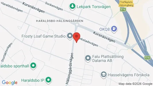 Affärslokaler att hyra i Falun - kort over placeringen