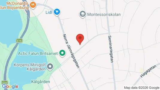 Affärslokaler att hyra i Falun - kort over placeringen