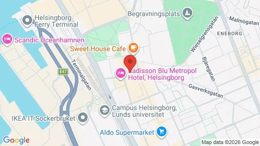 Kontorslokaler att hyra i Helsingborg - kort over placeringen