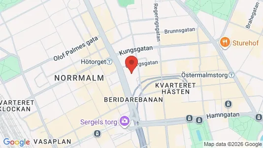 Kontorslokaler att hyra i Stockholm Innerstad - kort over placeringen