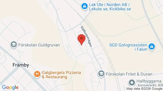 Affärslokaler att hyra i Falun - kort over placeringen