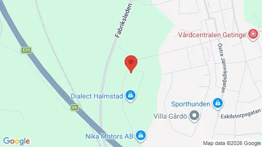 Lagerlokaler till försäljning i Halmstad - kort over placeringen