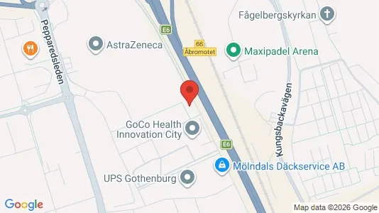 Kontorslokaler att hyra i Mölndal - kort over placeringen