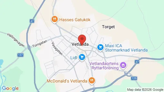Butikslokaler att hyra i Vetlanda - Bild från Google Street View