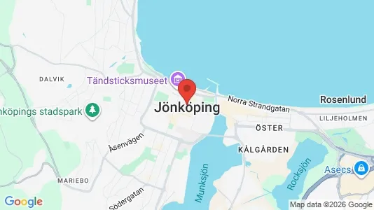 Kontorslokaler att hyra i Jönköping - kort over placeringen