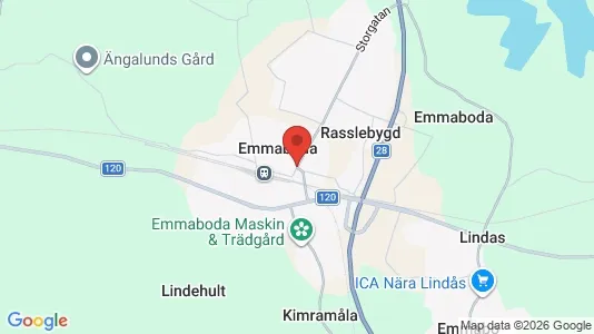 Lagerlokaler att hyra i Emmaboda - kort over placeringen