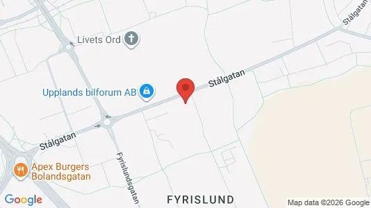 Kontorslokaler att hyra i Uppsala - kort over placeringen