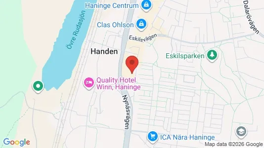 Kontorslokaler att hyra i Haninge - kort over placeringen