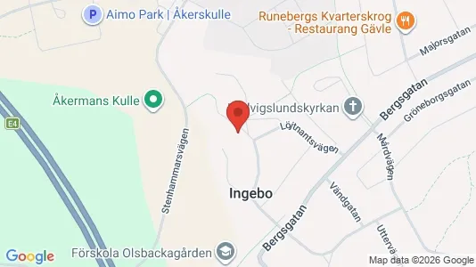 Bostadsfastigheter till försäljning i Gävle - kort over placeringen