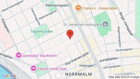 Kontorslokaler att hyra i Stockholm Innerstad - kort over placeringen