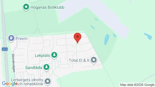 Affärslokaler att hyra i Höganäs - kort over placeringen