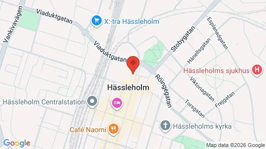 Affärslokaler att hyra i Hässleholm - kort over placeringen