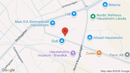 Affärslokaler att hyra i Hässleholm - kort over placeringen