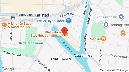 Kontorslokaler att hyra i Karlstad - kort over placeringen