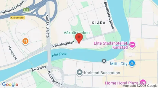 Kontorslokaler att hyra i Karlstad - kort over placeringen