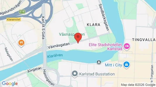 Kontorslokaler att hyra i Karlstad - kort over placeringen