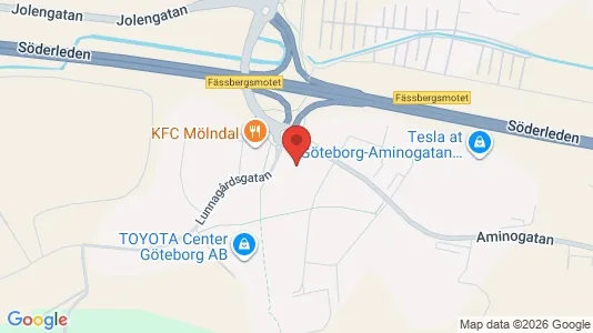 Kontorslokaler att hyra i Mölndal - kort over placeringen