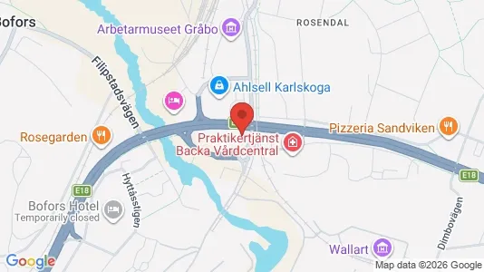 Coworking spaces att hyra i Karlskoga - kort over placeringen