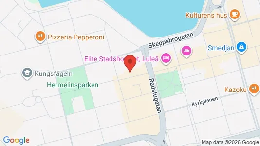 Kontorslokaler att hyra i Luleå - kort over placeringen