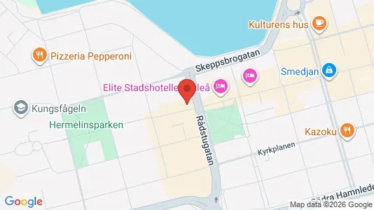 Affärslokaler att hyra i Luleå - kort over placeringen