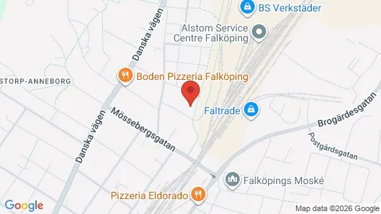 Affärslokaler att hyra i Falköping - kort over placeringen