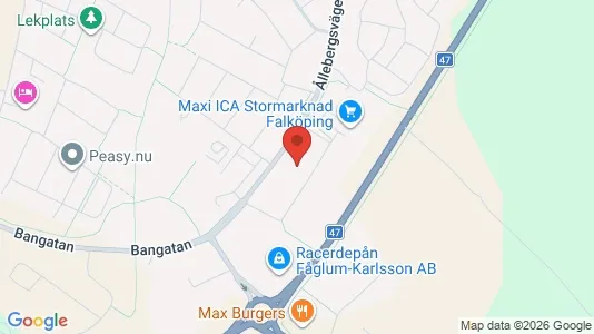 Industrilokaler att hyra i Falköping - kort over placeringen