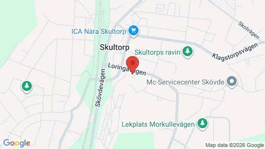 Affärslokaler att hyra i Skövde - kort over placeringen