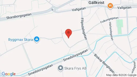 Industrilokaler att hyra i Skara - kort over placeringen