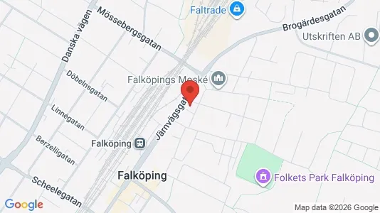 Affärslokaler att hyra i Falköping - kort over placeringen