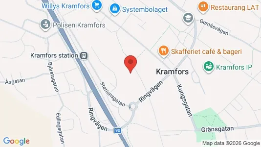 Kontorslokaler att hyra i Kramfors - kort over placeringen